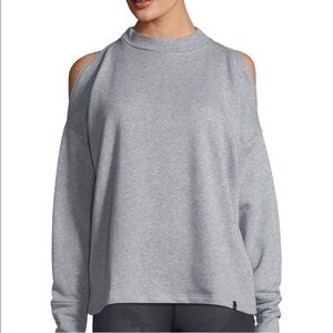 Varley Hampton gray loose fit cold shoulder pullover sweatshirt size small